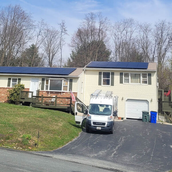 View of Maryland Solar Panel Installation from American Sentry Solar