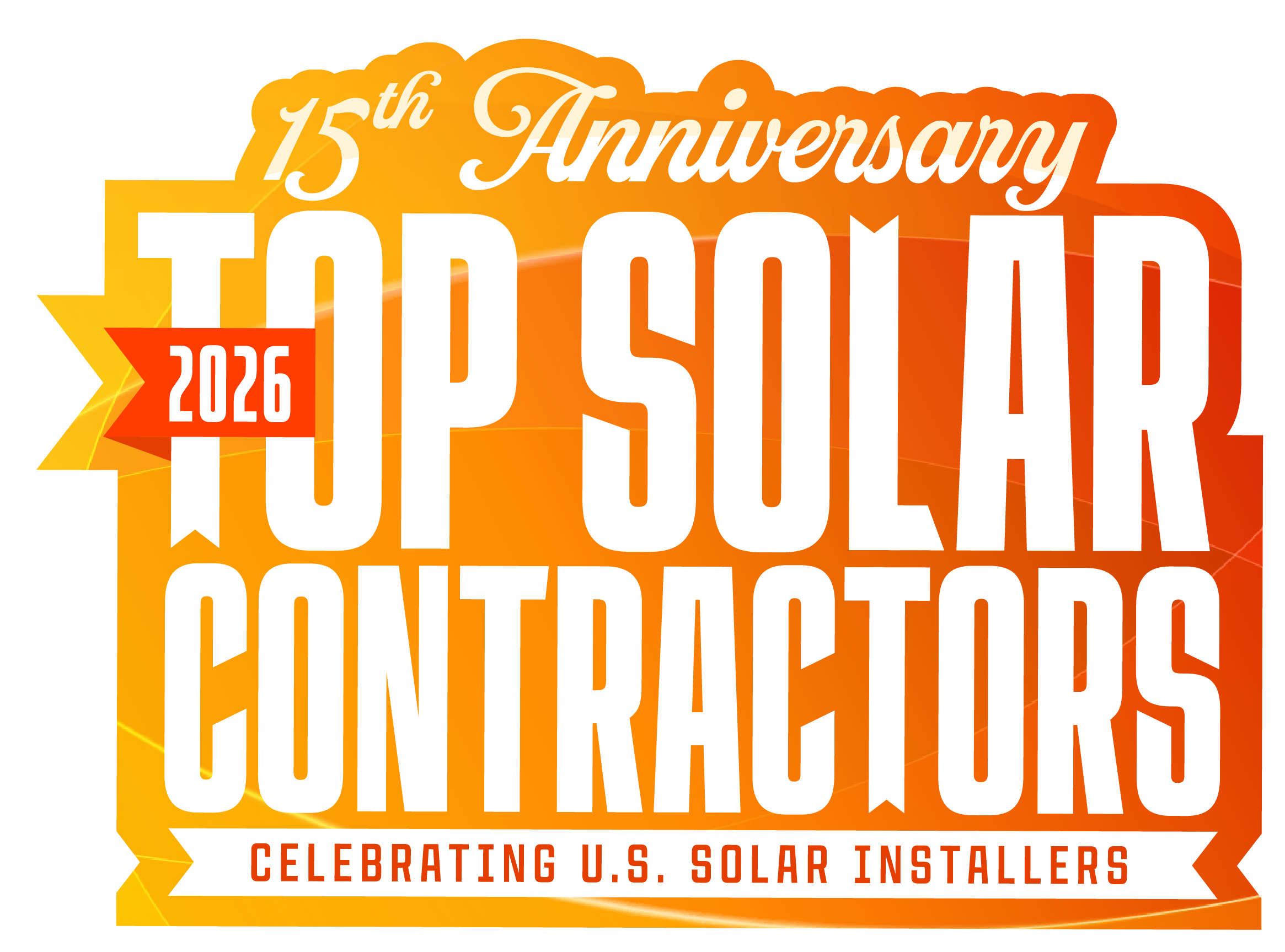 TSC 2026 LogoWhite Logo Orange BG 2025 Top Solar Contractor